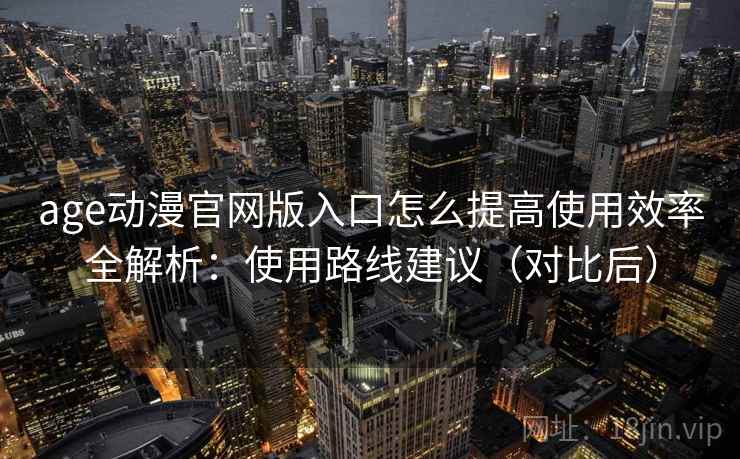age动漫官网版入口怎么提高使用效率全解析：使用路线建议（对比后）