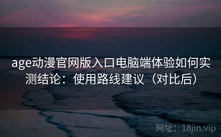 age动漫官网版入口电脑端体验如何实测结论：使用路线建议（对比后）