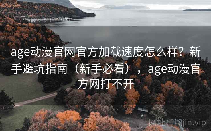 age动漫官网官方加载速度怎么样？新手避坑指南（新手必看），age动漫官方网打不开