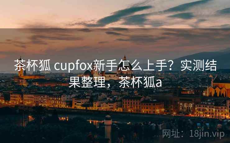 茶杯狐 cupfox新手怎么上手？实测结果整理，茶杯狐a