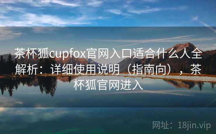 茶杯狐cupfox官网入口适合什么人全解析：详细使用说明（指南向），茶杯狐官网进入